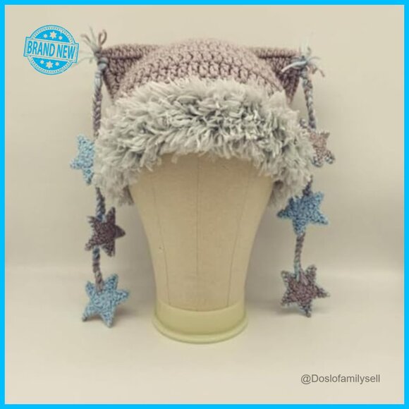 Y2K Cat Ear Beanie Goth Grunge Crochet Knit Hat Women\'s Winter Accessory main image 4